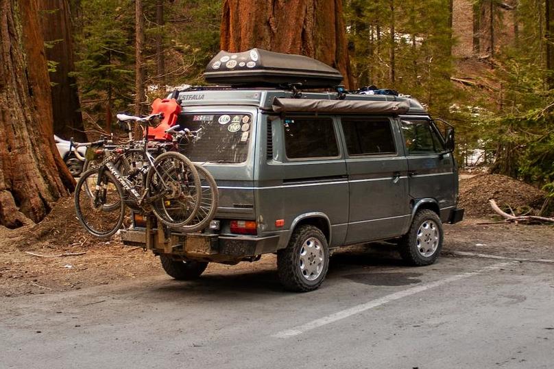 gray van on road